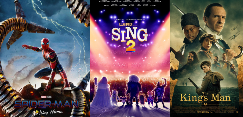 Weekend Box Office Poster of Top Three Movies